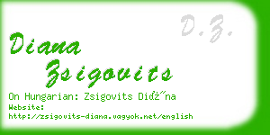 diana zsigovits business card